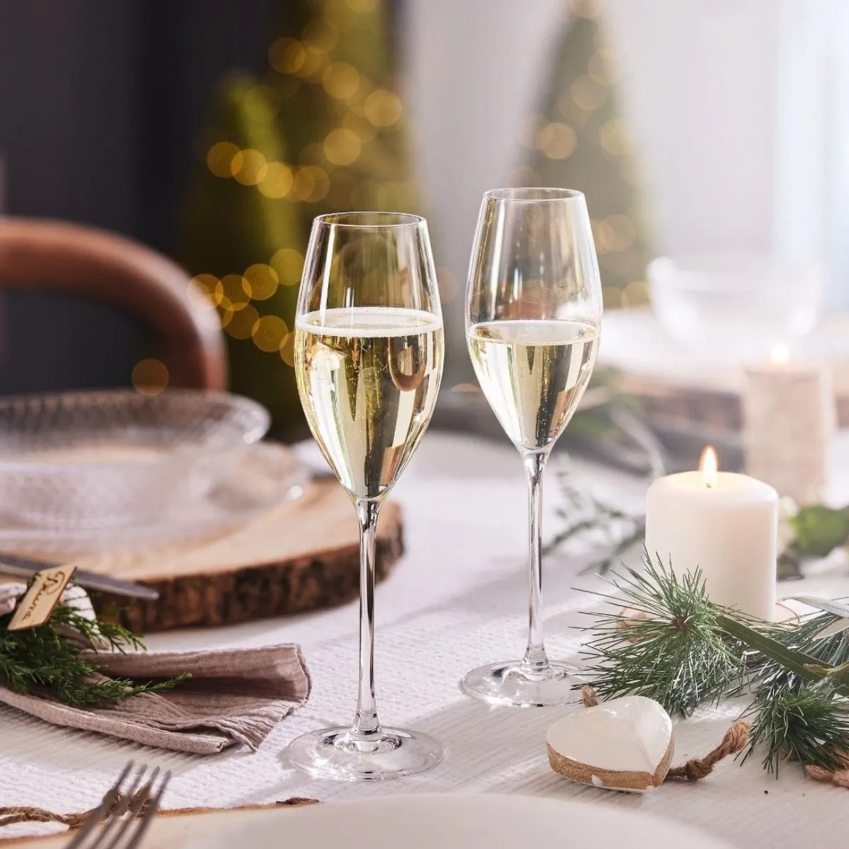 Chef&Sommelier Ensemble de 12 verres à pied 47 cl et flûtes à champagne 24 cl Cheer Up> Services De Verrerie