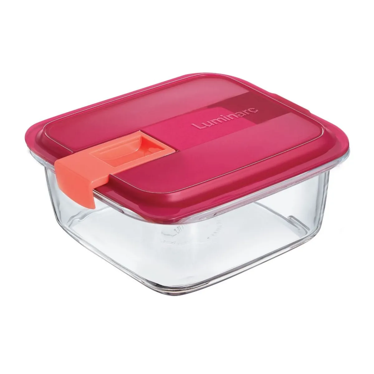 Luminarc Storage Box Square 76 cl Easy Box Pink> Food Containers
