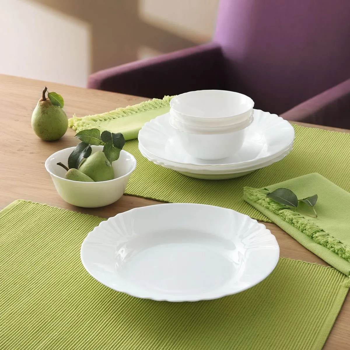Luminarc White deep plate 22,5 cm Cadix> Plates